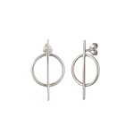 Kuzzoi - clous d'oreilles hommes cercle argent sterling 925 gomtrique boucles d'oreilles 1 pieces male ...