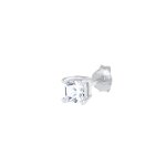 Kuzzoi - clou d'oreille hommes taille princesse blanc argent sterling 925 boucles d'oreilles 1 pieces ...