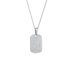 Kuzzoi - collier avec pendentif hommes chaîne blindée zirconia taille diamant blanc argent sterling 925 ... Kuzzoi - collier avec pendentif hommes chaîne blindée zirconia taille diamant blanc argent sterling 925 ...