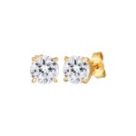 Kuzzoi - go minimal cristaux noir boucles d'oreilles hommes (925 / 1000) argent boucles d'oreilles 1 ...