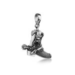 Kuzzoi - hommes bottes rock en argent sterling 925 bijoux homme 1 pieces male