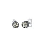 Kuzzoi - hommes clous d'oreilles ronds modern basique avec cristal en argent sterling 925 boucles d'oreilles ...