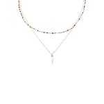 Kuzzoi - hommes couches pendentif foudre perles de verre en argent sterling 925 colliers 1 pieces male ...