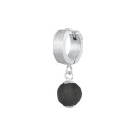Kuzzoi - hommes croles rond single pice avec perle de verre en argent sterling 925 bijoux homme 1 pieces ...