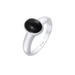 Kuzzoi - hommes ovale de base avec onyx en argent sterling 925 bijoux homme 1 pieces male