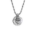 Kuzzoi - hommes pendentif monnaie croix antique en argent sterling 925 oxydé colliers 1 pieces male Kuzzoi - hommes pendentif monnaie croix antique en argent sterling 925 oxydé colliers 1 pieces male