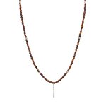 Kuzzoi - hommes pendentif perle lingot avec ?il de tigre en argent sterling 925 bijoux homme 1 pieces ...