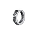 Kuzzoi - hommes seul croles chiffres romains en argent sterling 925 oxyd bijoux homme 1 pieces male ...