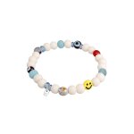 Kuzzoi - hommes avec smiling face beads avec des perles de rsine en argent sterling 925 bracelets 1 ...