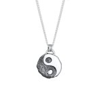 Kuzzoi - hommes yin yang pendentif amiti en argent sterling 925 colliers 1 pieces male