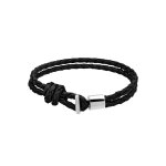 Kuzzoi - pendant cuir velours bracelet homme - (925 / 1000) argent bijoux homme 1 pieces male Kuzzoi - pendant cuir velours bracelet homme - (925 / 1000) argent bijoux homme 1 pieces male