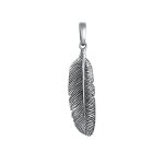 Kuzzoi - pendentif pour homme en argent 925 avec plume symbole du style boho bijoux homme 1 pieces male ...
