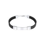 Kuzzoi - plaque de bouclier pour homme en cuir vritable lgante en argent sterling 925 bijoux homme ...