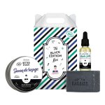 Monsieur barbier - coffret grooming - the black edition box produits coiffants 1 pieces male