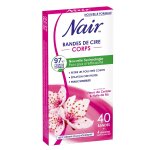 Nair - bandes de cire froide corps aux extraits de fleurs de cerisier et huile de riz rasoir et produits ...