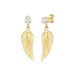 Nenalina - boucles d'oreilles femmes ailes porte - bonheur foi signification avec pierres de zirconium ...