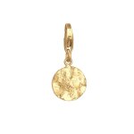 Nenalina - charm pour femmes plaque ronde ondule en argent sterling 925 charmes et pendentifs 1 pieces ...