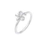 Nenalina - dames portant une fleur de frangipanier avec des cristaux de zircone en argent sterling 925 ...
