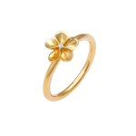 Nenalina - dames portant une fleur de frangipanier avec des cristaux de zircone en argent sterling 925 ...