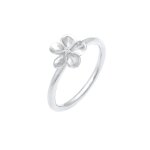 Nenalina - dames portant une fleur de frangipanier avec des cristaux de zircone en argent sterling 925 ...
