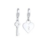 Nenalina - femmes charm coeur cl en argent sterling 925 charmes et pendentifs 1 pieces female
