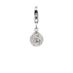 Nenalina - femmes charm pendentif boule avec cristaux en argent sterling 925 charmes et pendentifs 1 ...