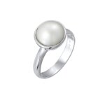 Nenalina - femmes elégant rond avec perle en argent sterling 925 bagues 1 pieces female Nenalina - femmes elégant rond avec perle en argent sterling 925 bagues 1 pieces female