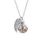 Nenalina - femmes pendentif chuchoteur d'anges avec ailes en argent sterling 925 colliers 1 pieces female ...