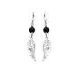 Nenalina - femmes pendentif d'oreilles motif ailes avec boule en argent sterling 925 boucles d'oreilles ... Nenalina - femmes pendentif d'oreilles motif ailes avec boule en argent sterling 925 boucles d'oreilles ...