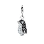 Nenalina - femmes pendentif pingouin avec cristaux en argent sterling 925 charmes et pendentifs 1 pieces ...