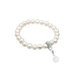 Nenalina - femmes porte - bonheur avec perles de culture d'eau douce en argent sterling 925 bracelets ...