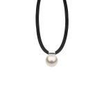Nenalina - en noir et pendentif avec une perle synthtique blanche de 12 mm filigrane moderne intemporel ...
