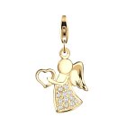 Nenalina - pendentif pendentif  ange avec coeur  pour s, colliers et tous les porte - bonheurs courants, ...
