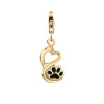 Nenalina - pendentif coeur patte chien amour argent 925 charmes et pendentifs 1 pieces female