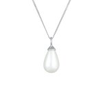 Nenalina - pendentif femme goutte classique avec perle de coquillage d'eau douce en argent sterling 925 ...