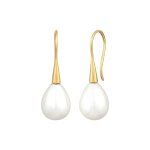 Nenalina - pendentifs d'oreilles pour femmes goutte classique avec perles de coquillage en argent sterling ...