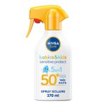 Nivea - protection solaire enfant et bébé spray pistolet peaux sensibles fps50 + 270 ml unisex Nivea - protection solaire enfant et bébé spray pistolet peaux sensibles fps50 + 270 ml unisex