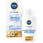 Nivea - protection solaire visage crme fluide triple action fps50 + 40 ml unisex
