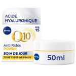 Nivea - q10 crme visage jour anti - rides extra fermet spf 15 soin anti - rides et anti - ge 50 ml ...