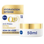 Nivea - q10 crme visage jour anti - rides extra nourrissant peaux sches spf 15 crme de jour 50 ml ...