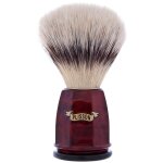 Plisson - blaireau facette faon loupe de noyer fibre blanc haute montagne rasage 1 pieces male