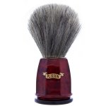 Plisson blaireau facette fibre purgris  - loupe de noyer