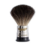Plisson blaireau nickel - pur noir
