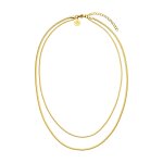 Purelei - two layers double chane 100% acier inoxydable colliers 1 pieces female