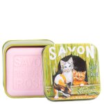 La savonnerie de nyons - savon 100g rose et boîte métal chats etchatons unisex La savonnerie de nyons - savon 100g rose et boîte métal chats etchatons unisex