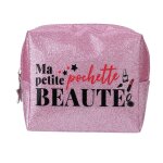 Take care - petite trousse de voyage rose  paillettes trousses de toilette 1 pieces unisex