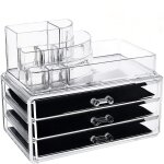 Uniq - organisateur de maquillage avec 3 tiroirs et 8 compartiments mallette de maquillage 1 pieces female ...