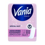 Vania - serviettes hyginiques[[, ]] maxi confort[[, ]] nuit[[, ]] hygine intime 12 pieces female