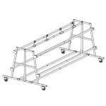 Dvidoir prsentoir pour rouleaux de gazon synthtique 4m de large