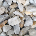 Gravier de marbre concass� blanc (sac de 20kg)